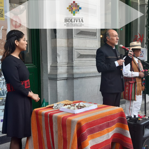Bolivia inaugura el festival cultural EULAT4CULTURE con una ceremonia de Ch’alla en Bruselas